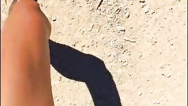 Trans having Fun at the Lake and Busting a Load on a Trail. Gets Naked. - 3 image