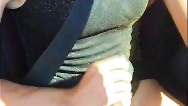 Trans having Fun at the Lake and Busting a Load on a Trail. Gets Naked. - 8 image