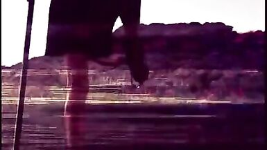 Happy Halloween. Devil Trans Teases and JO till she Cums near a Trail. - 8 image