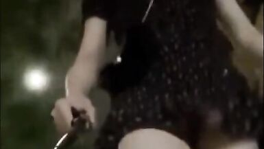 Super crazy asian shemale flashing her cock on the streets - 6 image