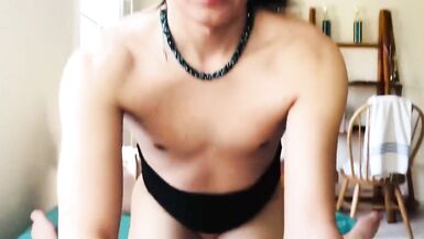 Nerd T-girl is a good cocksucker with her school friend - 13 image