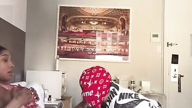 Fat Booty Ebony TS gives DL Thug Backshots - 1 image