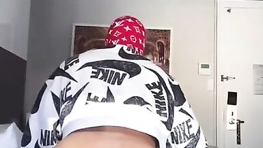 Fat Booty Ebony TS gives DL Thug Backshots - 13 image