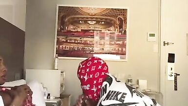 Fat Booty Ebony TS gives DL Thug Backshots - 2 image