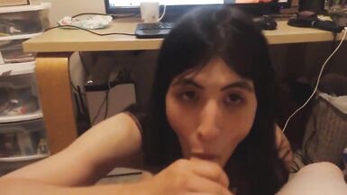 Couple of Caucasian White Traps Sucking and Fucking Bareback - 12 image