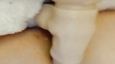 Shemale Solo Cream Pie - 6 image