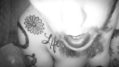 Horny Hairy Trans Man gives BBC Blowjob POV Solo Dildo Sucking Special - 15 image