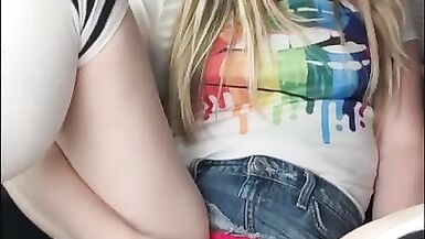 TS Katie Belle Messing around in her Car - 10 image