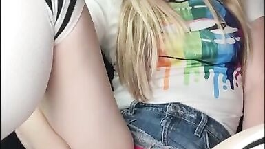 TS Katie Belle Messing around in her Car - 3 image