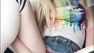 TS Katie Belle Messing around in her Car - 5 image