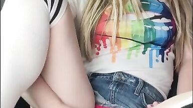 TS Katie Belle Messing around in her Car - 6 image