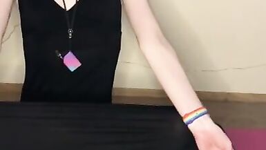 Redhead Goth Office Babe Relaxes after Long Week - 2 image