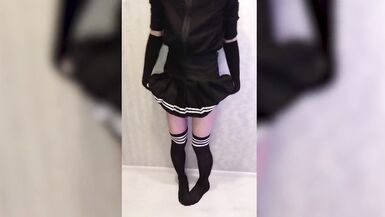 Cute Trap Inserted three Fingers in the Ass and Cums Hard - 1 image