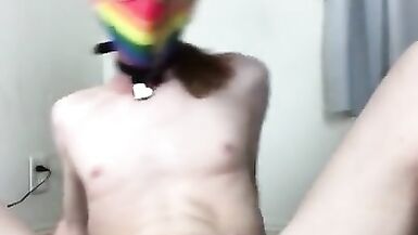 Big Cock Femboi Strips and Jerks for You. - 12 image