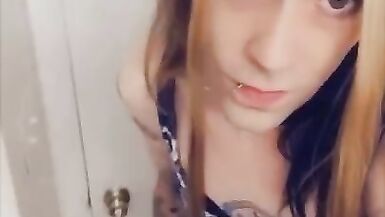 Trans Goddess Touches herself Compilation - 12 image