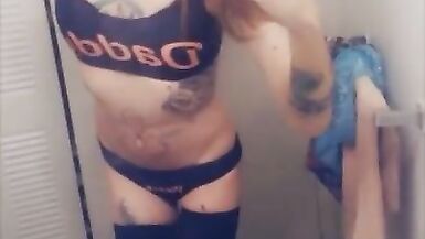 Trans Goddess Touches herself Compilation - 7 image