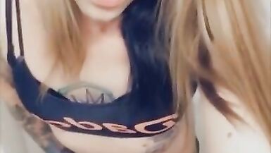 Trans Goddess Touches herself Compilation - 8 image