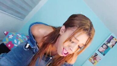 teen latina tgirl webcamshow! - 12 image