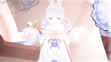 Hololive - Futa Usada Pekora Fuck with Swap | Male Taker POV - 4 image