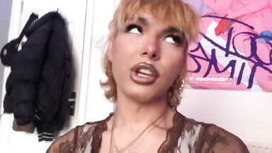 Femboy in Ripped Fishnet Tights - 5 image