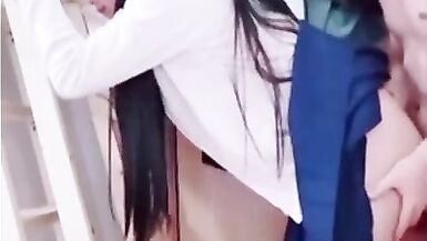 Asian Ladyboy Schoolgirl Good Degrees her Teacher Fuck her Ass very Hard