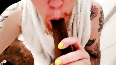 Big Ass Slut FTM Shaking his Ass BBC Blowjob POV Wet Ass Clapping and Farting - 13 image