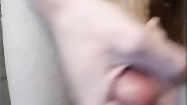 Trans Girl Blows a Load from her Freshly Shaved Body - 14 image