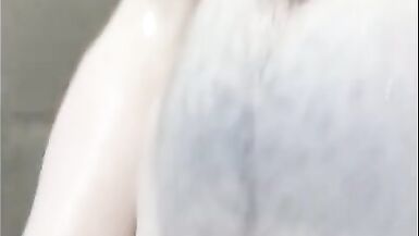 Trans Girl Blows a Load from her Freshly Shaved Body - 2 image