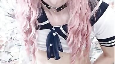 Amazing Sissy Masturbates and Cums on Webcam - 13 image