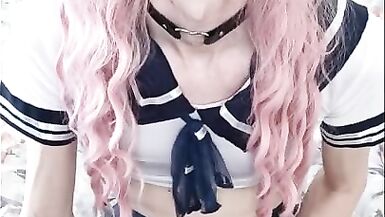 Amazing Sissy Masturbates and Cums on Webcam - 4 image