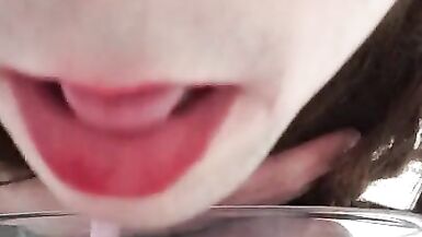 Sissy Crossdresser in Corset Piss Play in Bathroom