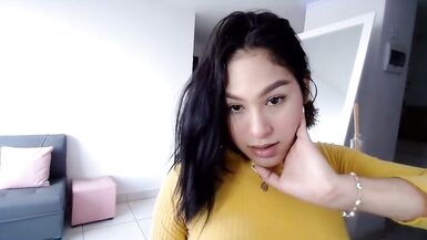 teen brunette tgirl webcamshow! - 15 image