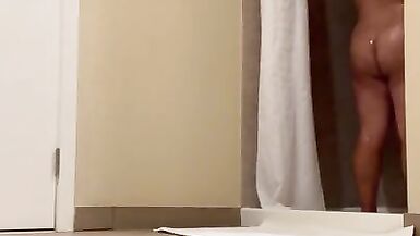 FTM Showering Horny Clean for Anal - 14 image