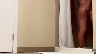 FTM Showering Horny Clean for Anal - 6 image