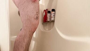 Chubby FTM Showers and Plays with Soapy Boobs, then goes into his Room to Hump his Pillow - 5 image