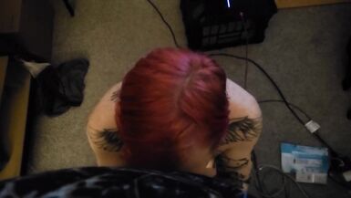 POV Trans Girlfriend gives Oral Creampie  - 8 image