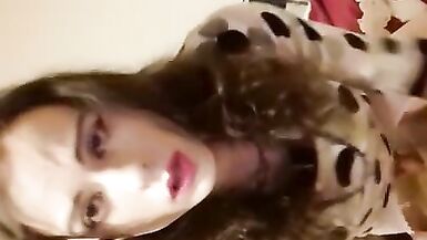 Stoned and Smoking Sissy Crossdresser Caught Riding Big Dildo - 15 image