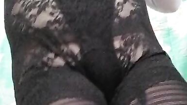 Slut shows her big panties. - 5 image