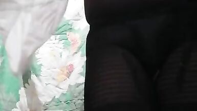 Slut shows her big panties. - 9 image