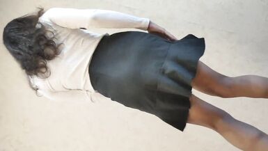 Asian Sexy Ladyboy Sissy Secretary in Office Suit Dancing and Waiting for Job - 14 image