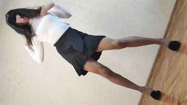 Asian Sexy Ladyboy Sissy Secretary in Office Suit Dancing and Waiting for Job - 8 image