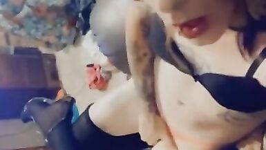 Pretty Tranny Fingering herself - 12 image