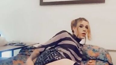 Sexy Trans Gets Playful in Hotel - 14 image