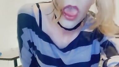 Sexy Trans Gets Playful in Hotel - 2 image