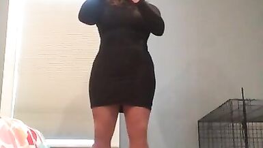 Soraya's Sexy Black Dress (trans, Crossdress, Female Mask, Mask, Transformation, Feminization_ - 2 image