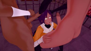 Futanari Trio Orgy with Yoruichi, Mila Rose, and Jackie Tristan - 1 image