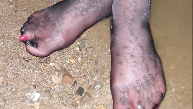 TS Feet on a Warm Day on the Creek - Barefoot & Nylons - 10 image