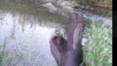 TS Feet on a Warm Day on the Creek - Barefoot & Nylons - 7 image