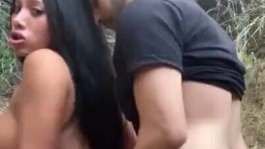 Latin Shemale fucked Outdoor - 1 image