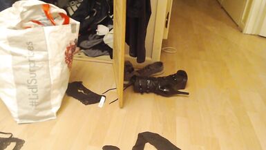 Mature Tranny Showing his Boobs Wanking her Cock ,getting Changed v Quirky - 15 image